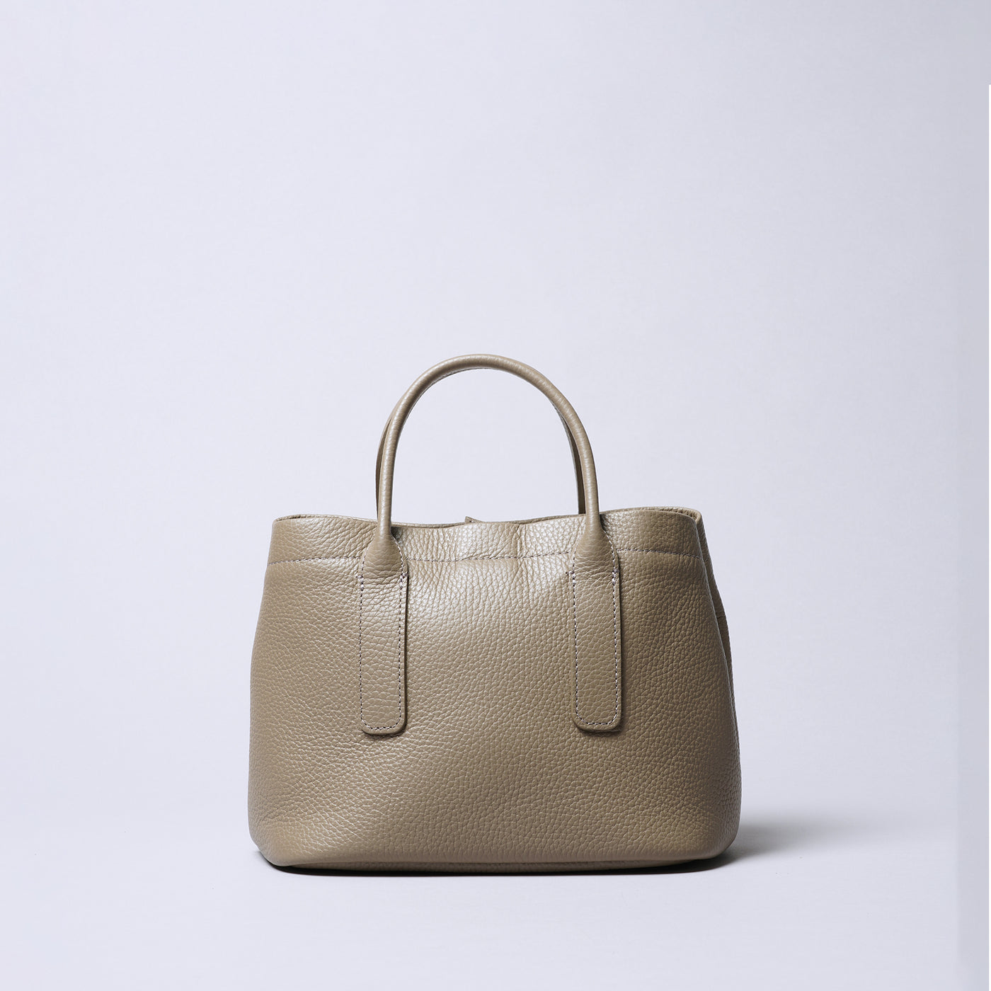 <itten-itten> Leather Mini Tote (w/ D) / Oak
