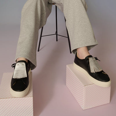 <numeri> Shoe Quilt (Metallic Leather) / Silver