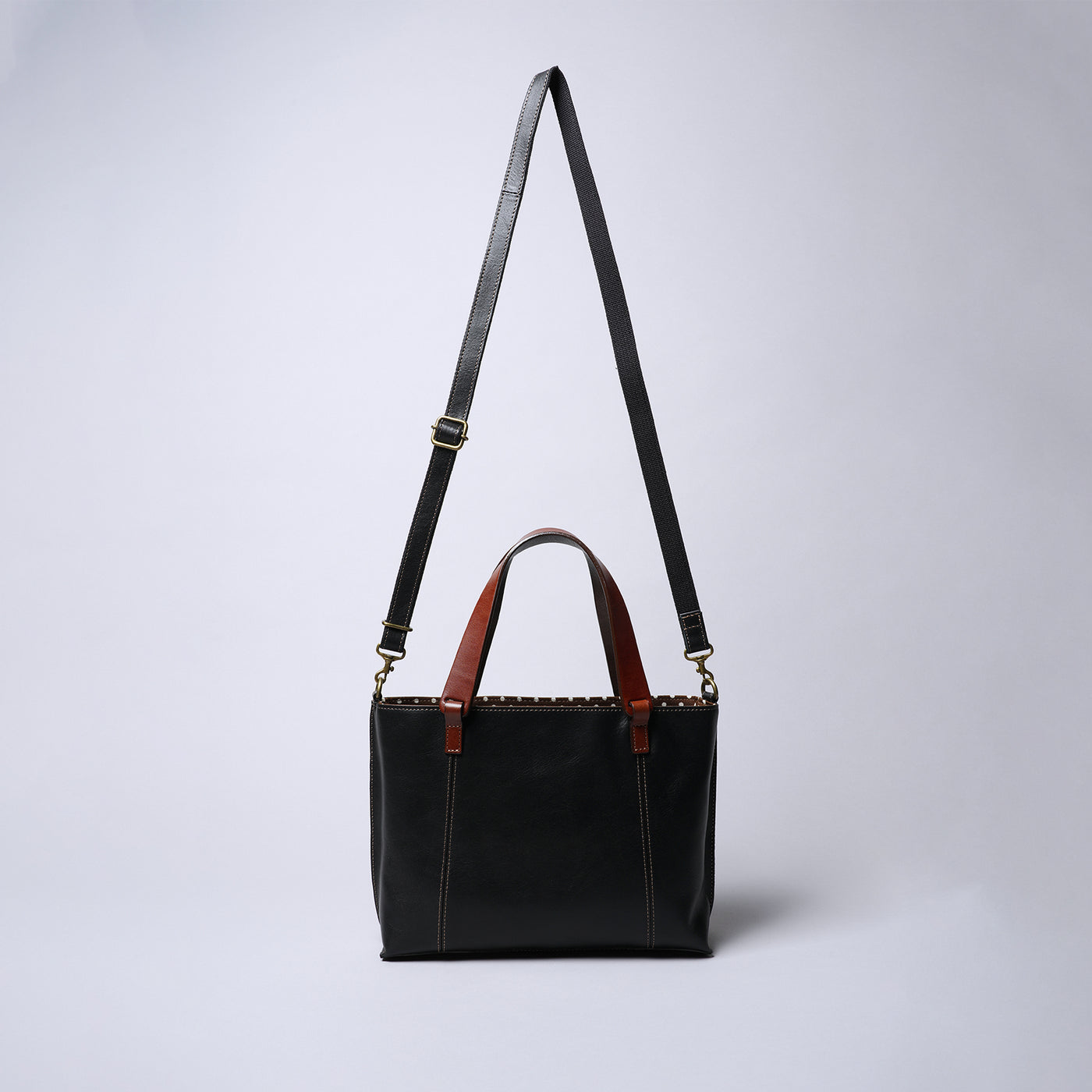 <Laisser Faire> Search Vegetable Tanned Combination 2 Way Hand Bag / Black