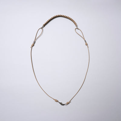 皮革編織多功能掛繩/駱駝色