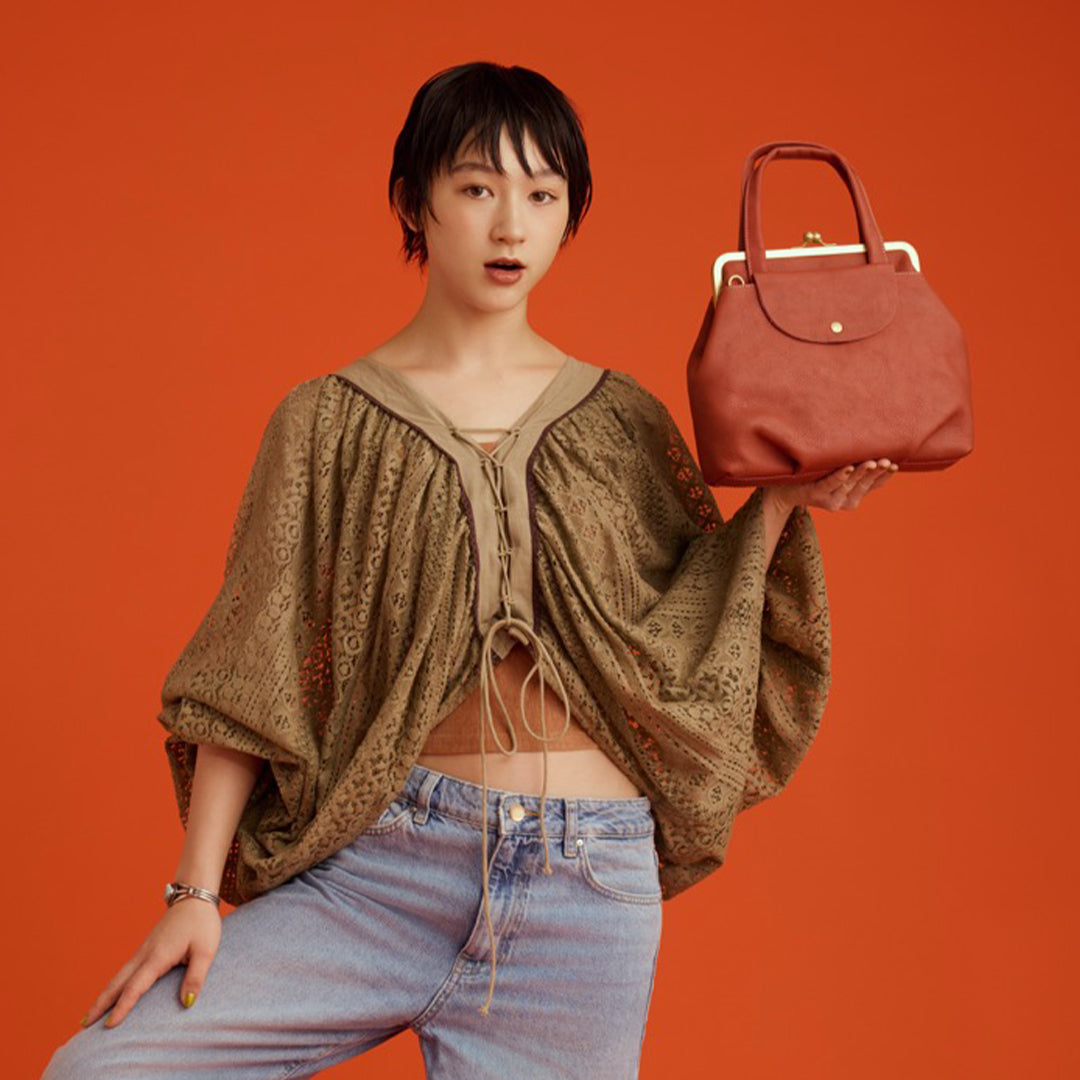 <kissora> Tommy Kiss Lock Mini Tote Shoulder / ORG