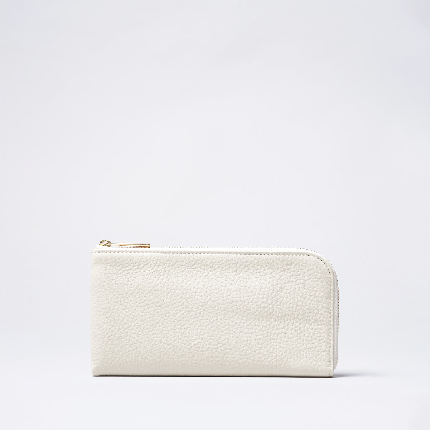 <bell la bell>  Italian Leather L Zipper Long Wallet / Greige