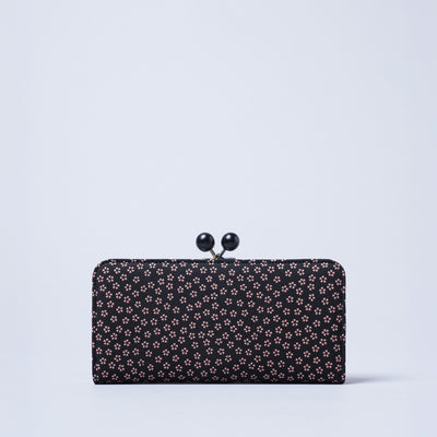 ＜kissora＞古都印傳 口金長夾/龜甲米