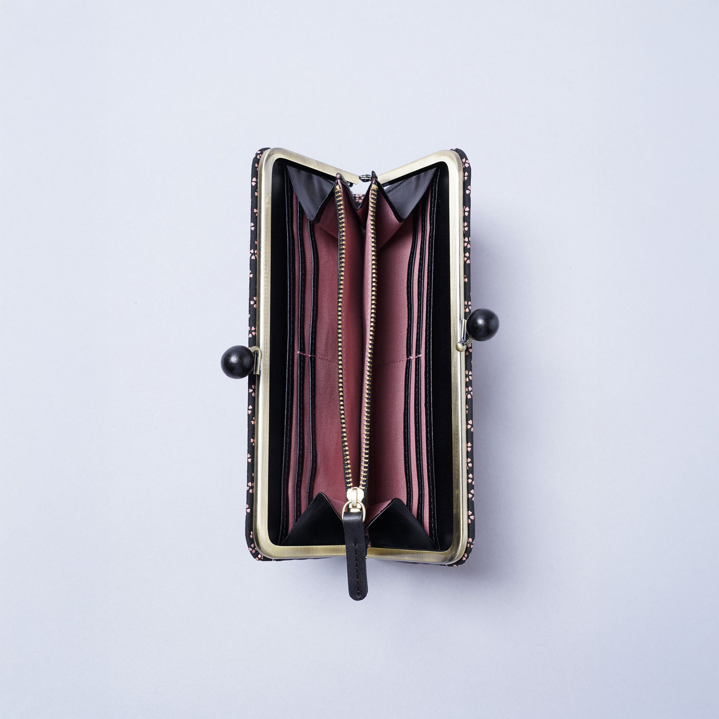 <kissora> Kotoinden Kiss Lock Long Wallet / Hyotan BLK