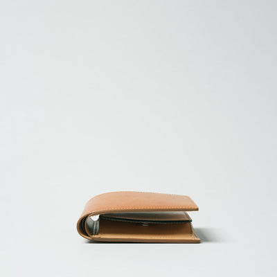 <Flathority> Water dyed oil cordovan bi-fold wallet / Camel