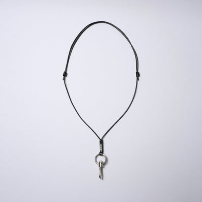 <SENTI FLATTER THE SENSES> Multi Leather Strap (Carabiner) / Black