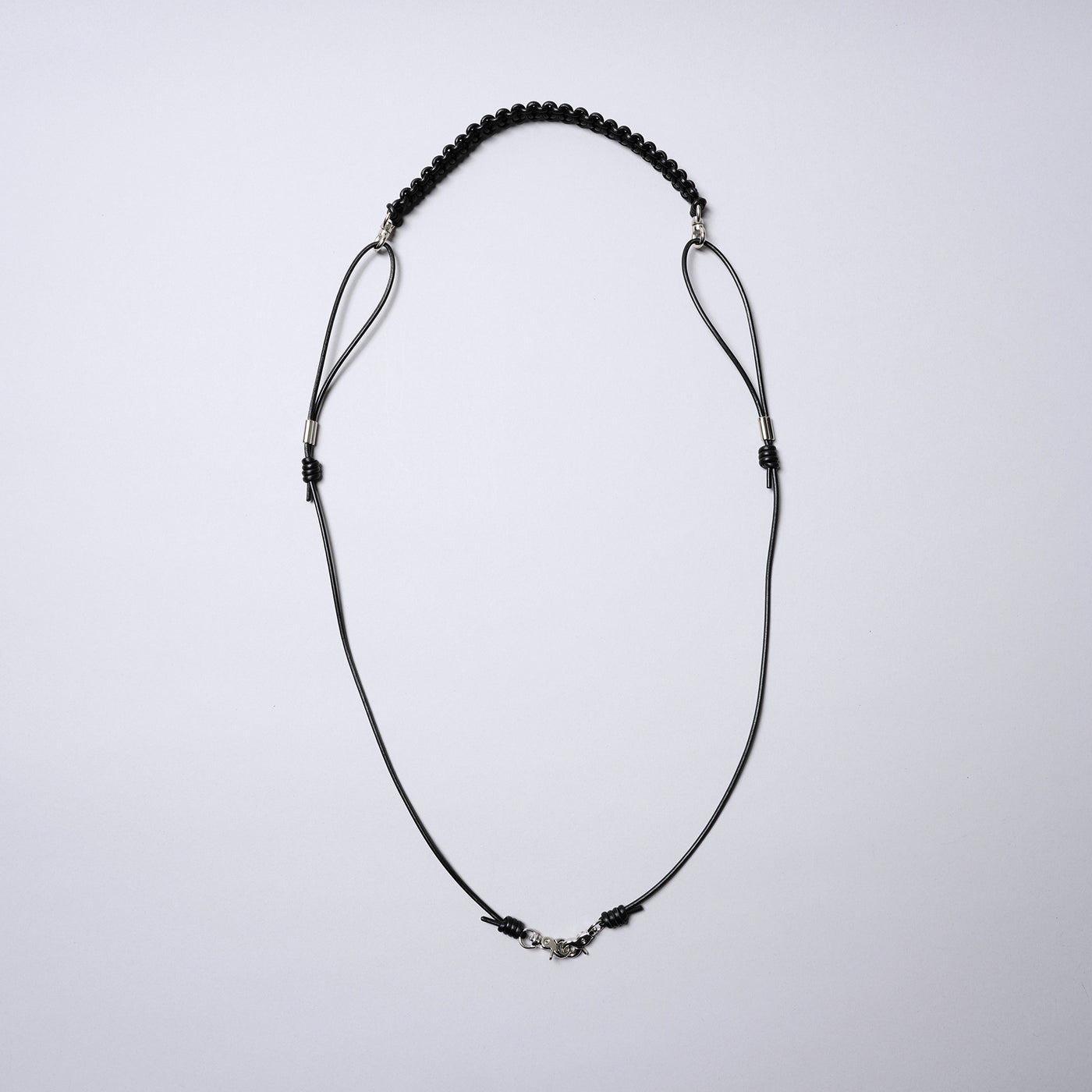 皮革編織多功能掛繩/駱駝色