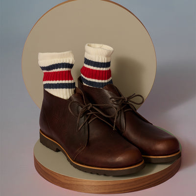 ＜KOTOKA＞吉野查卡靴 男款 龍野蠟引皮革/棕色