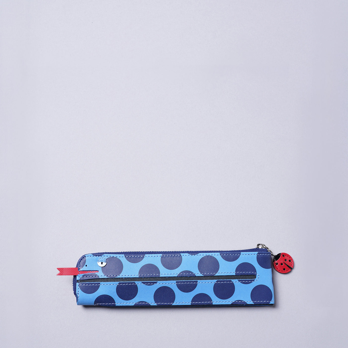 ＜ノムラセイサクショ＞ヘビのペンケース てんとう虫付き（2025年 蛇年限定）/ブルー×ネイビー