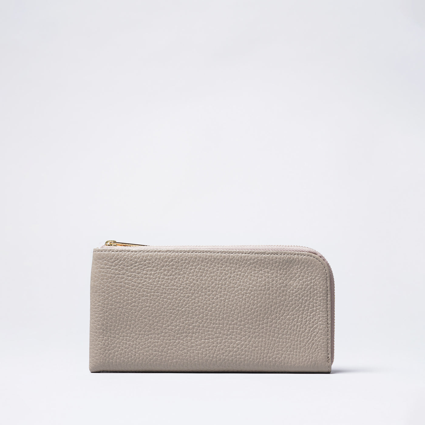 <bell la bell>  Italian Leather L Zipper Long Wallet / Greige