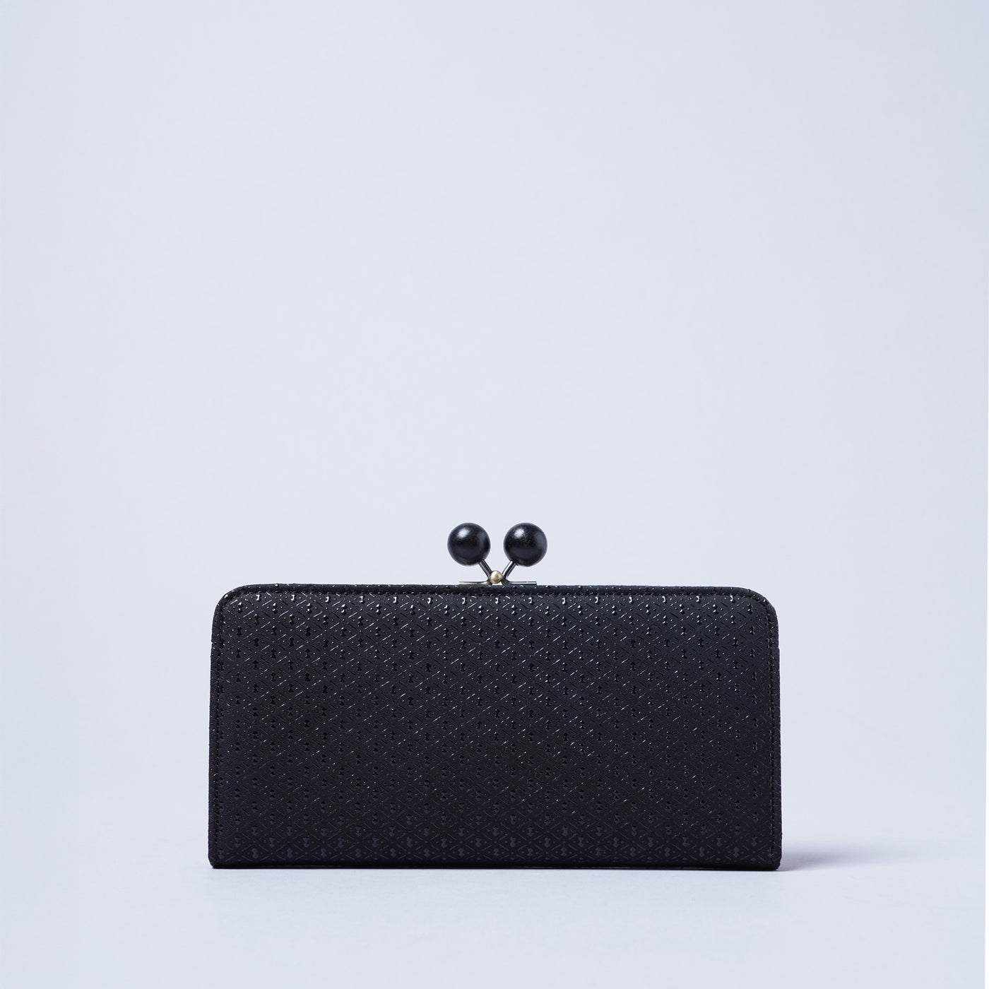 <kissora> Kotoinden Kiss Lock Long Wallet / Hyotan BLK