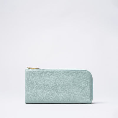 <bell la bell>  Italian Leather L Zipper Long Wallet / Mint Green