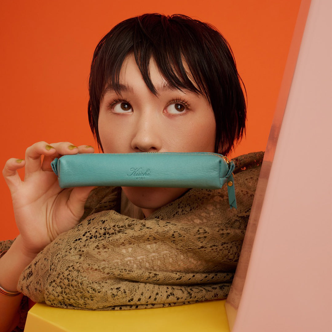 ＜KIICHI Pen Case (Zipper) / Blue