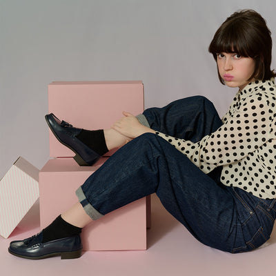 <HARUTA> Casual Tassel Loafer / Blue