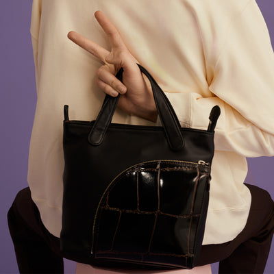<REAL MIND BL> Apollon 2 Way Shoulder Bag  / Black
