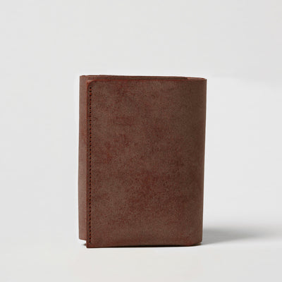 ＜fabrik＞TRI-FOLD WALLET / Brick Red