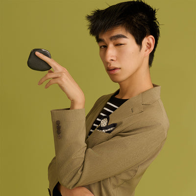 ＜bell la bell＞ 義大利皮革口金零錢包S /黑色