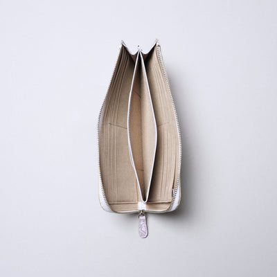 <ARUKAN> Claire L Zip Long Wallet / Beige