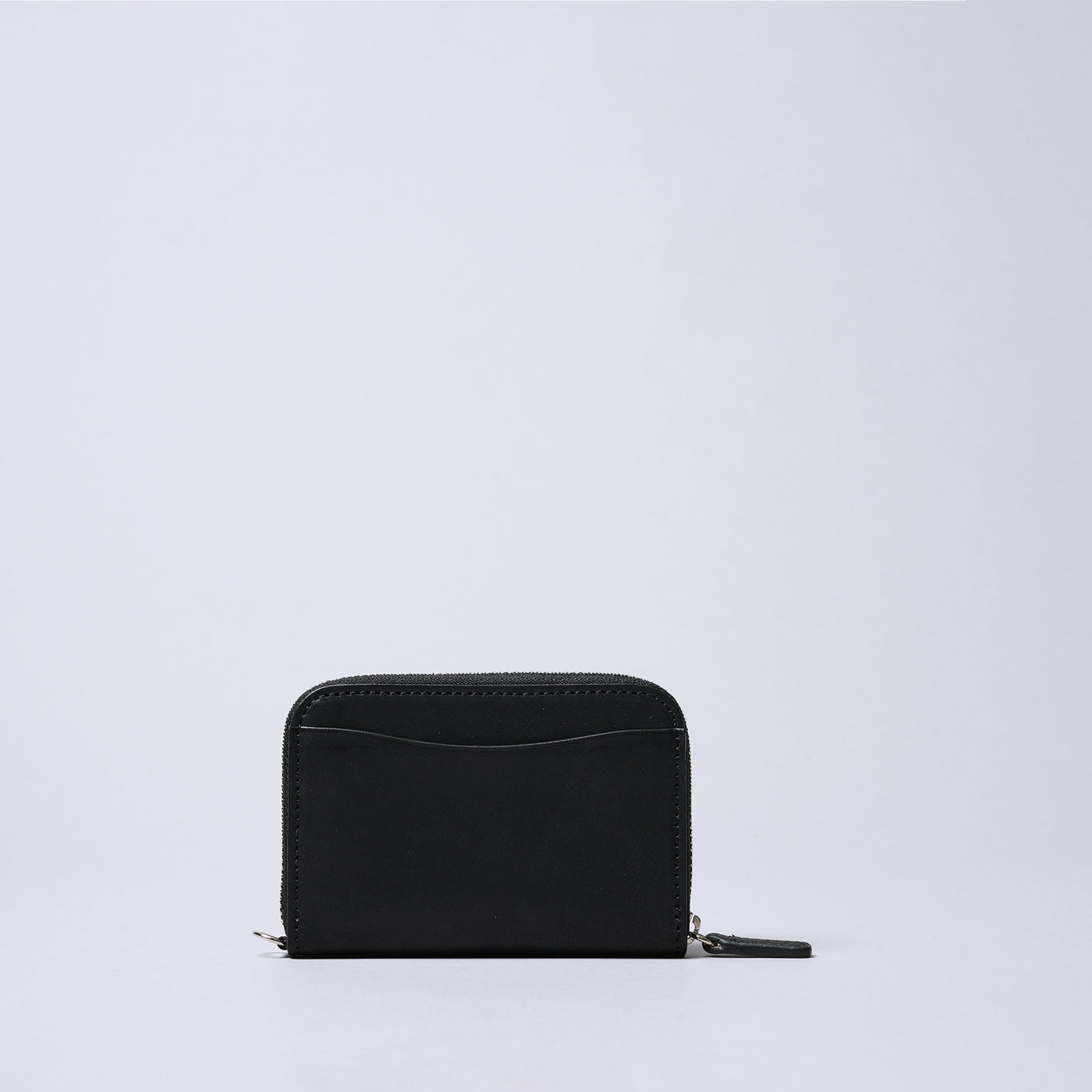<Coquette> Round Mini Wallet (Vegetable Tanned Leather) / Black
