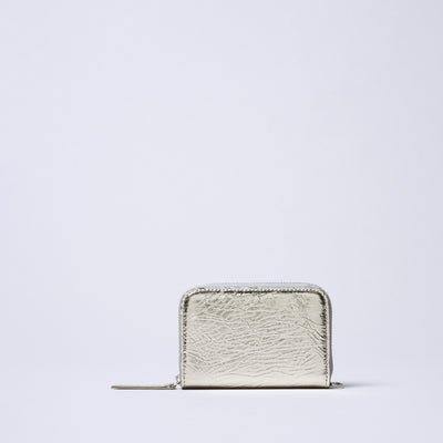 <Coquette> Round Mini Wallet (Shiny) / Blue x Gold