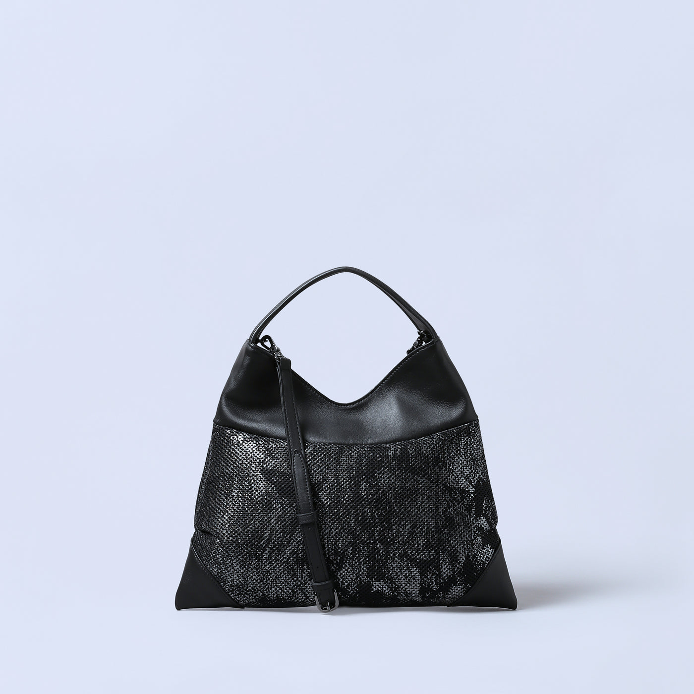 ＜エスティーヌ＞オブリークシリーズ 2WAYショルダーバッグ/ブラック