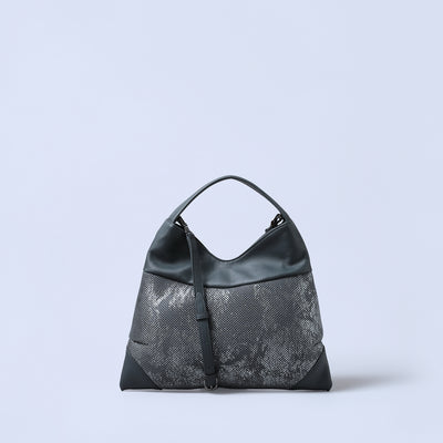 ＜エスティーヌ＞オブリークシリーズ 2WAYショルダーバッグ/ブラック