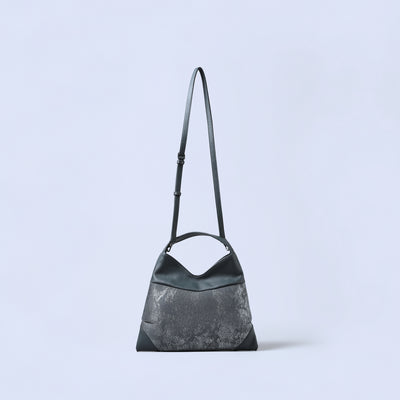 ＜エスティーヌ＞オブリークシリーズ 2WAYショルダーバッグ/グレー