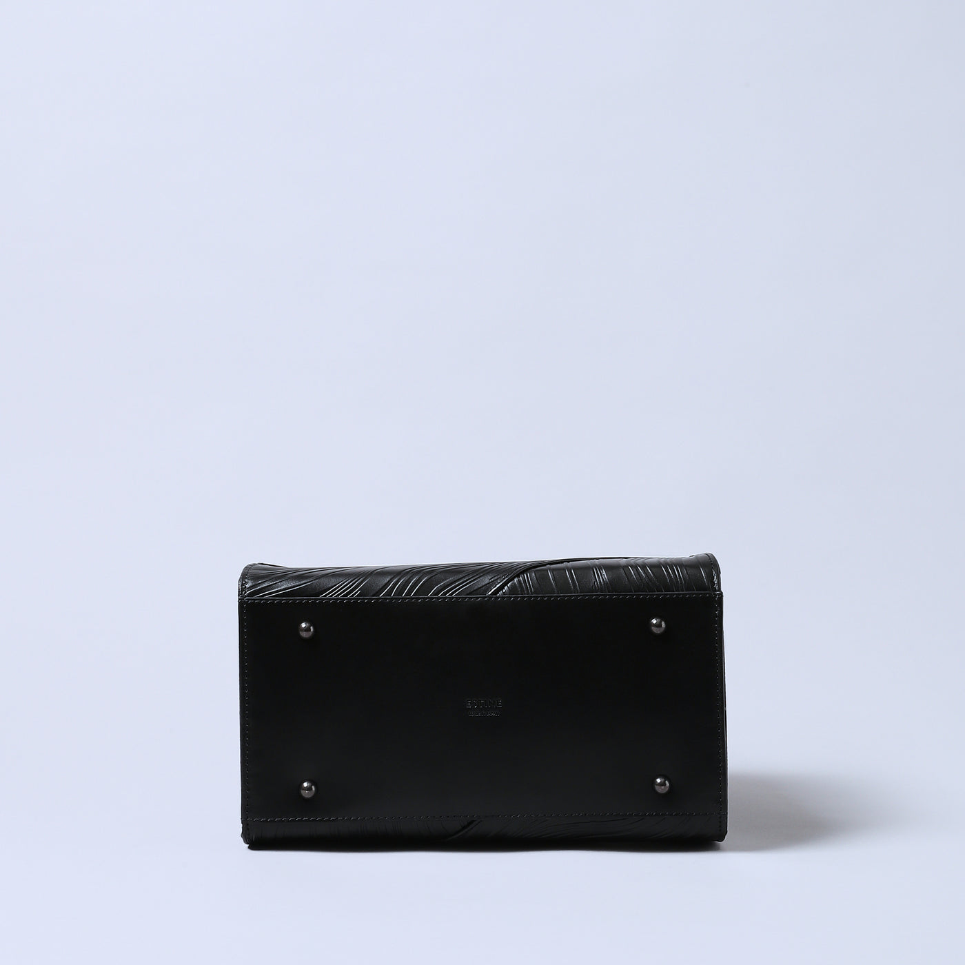 ＜ESTINE＞Noirism系列 兩用型皮革手提包/黑色