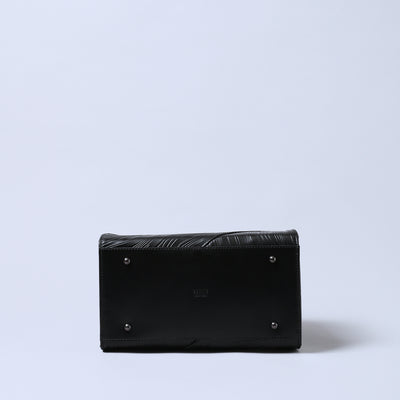 ＜ESTINE＞Noirism系列 兩用型皮革手提包/黑色