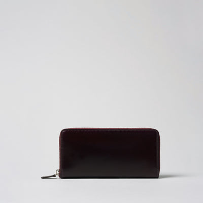 <Hawk Feathers>  Round Zipper Long Wallet / Wine