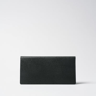 <Hawk Feathers>  Kuro-zan Leather Lacquered Billfold / Black