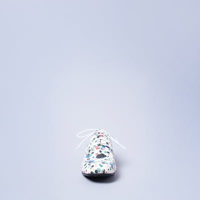 <KUTSUNE> BLUCHER STRAIGHT CHIP /  Liberty Dot White (Multi)