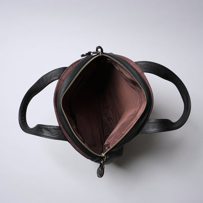 Apollon 兩用圓形斜背包 大/黑色