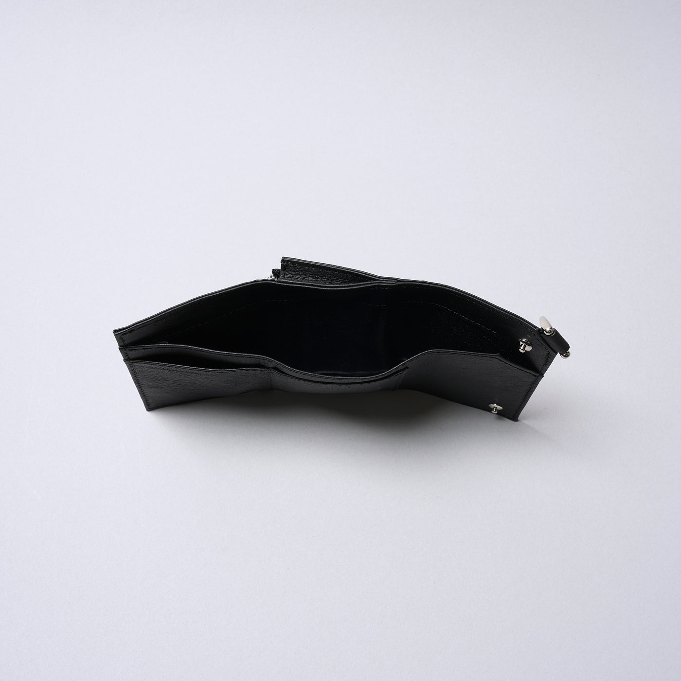 超輕量Dyneema皮革 薄型三摺式錢包/黑色