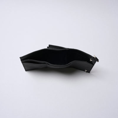 超輕量Dyneema皮革 薄型三摺式錢包/黑色