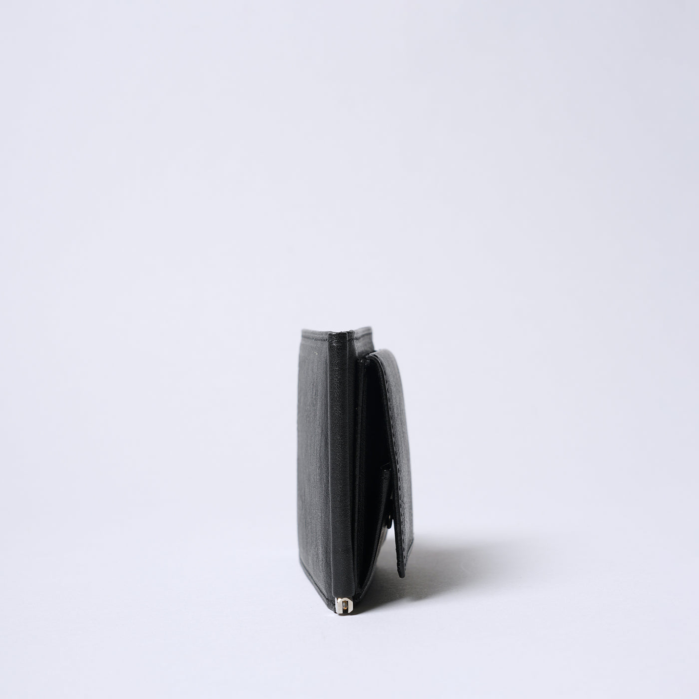 <SENTI FLATTER THE SENSES> Bill Clip & Coin Wallet  / Black