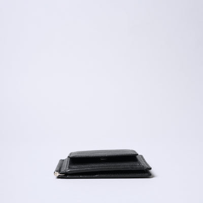 <SENTI FLATTER THE SENSES> Bill Clip & Coin Wallet  / Black