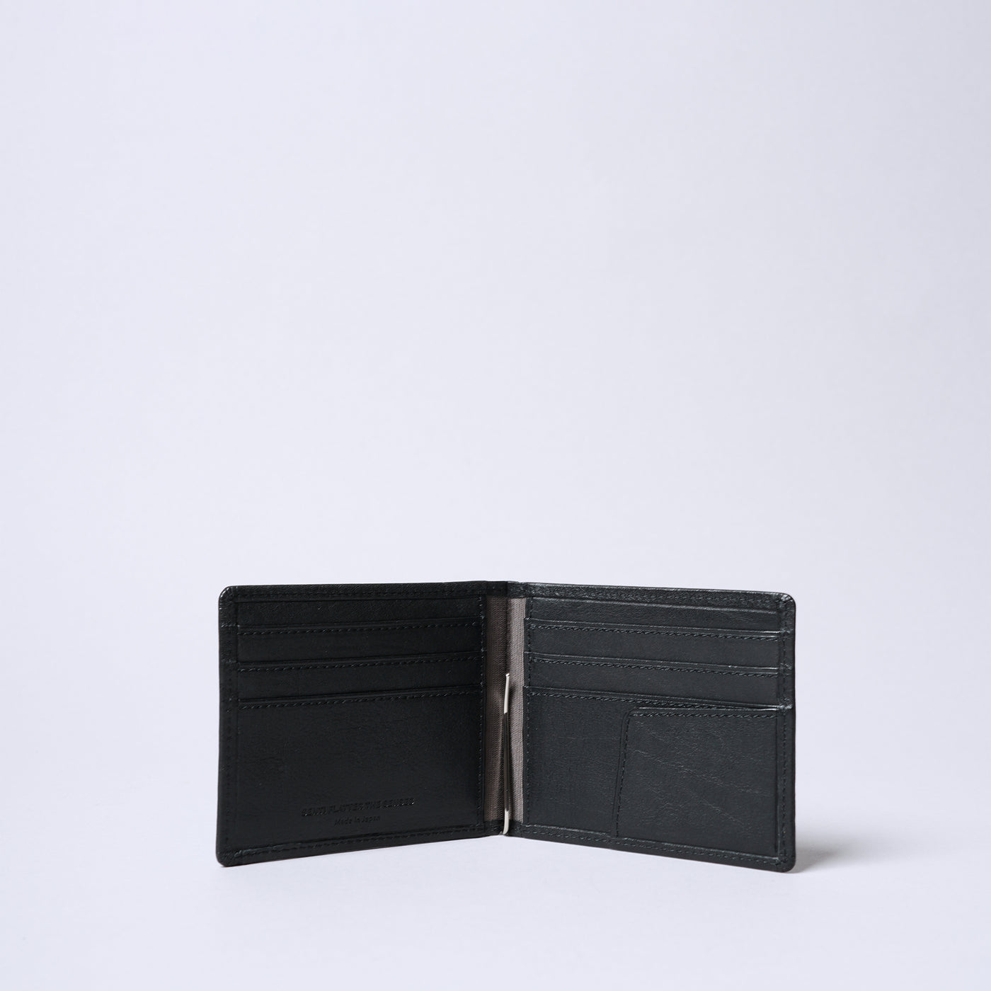<SENTI FLATTER THE SENSES> Bill Clip & Coin Wallet  / Black