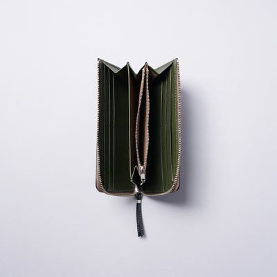 <SLOW> bridle -L Zip long wallet-/Green