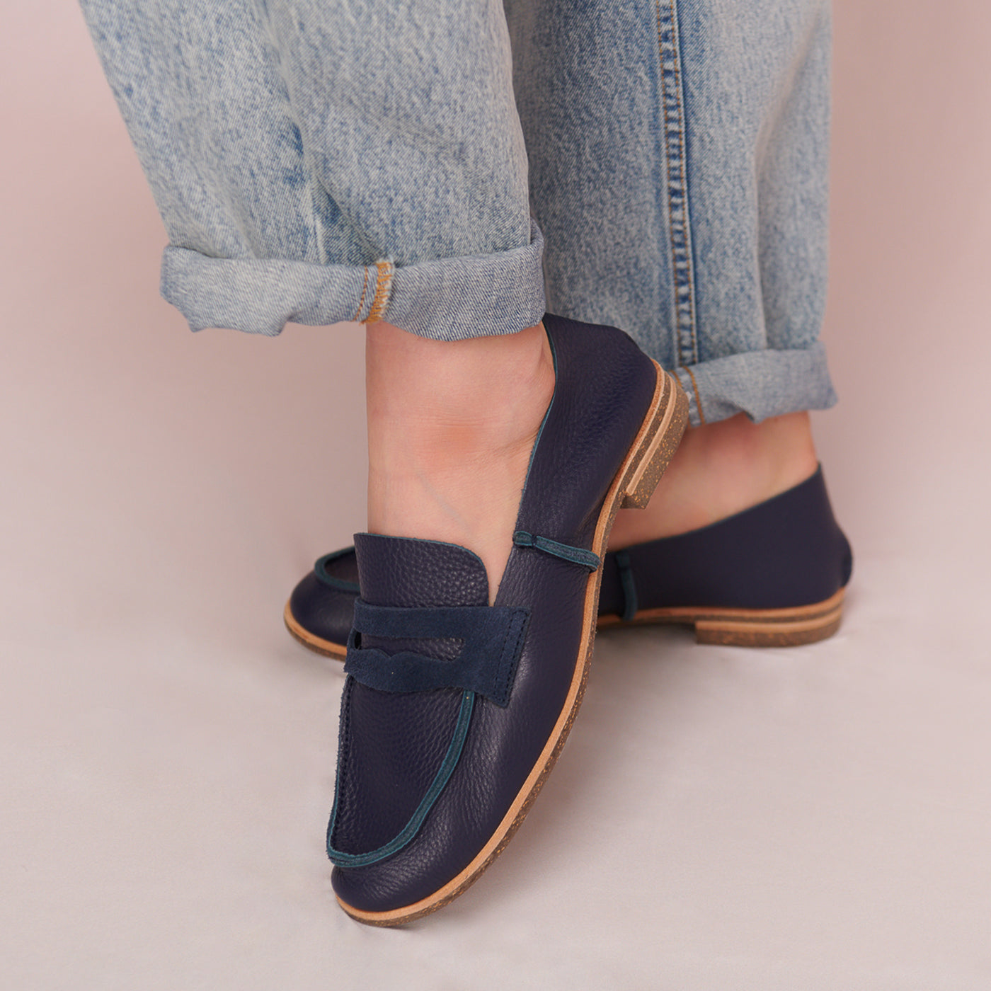 <U-Dot> Loafers / Navy