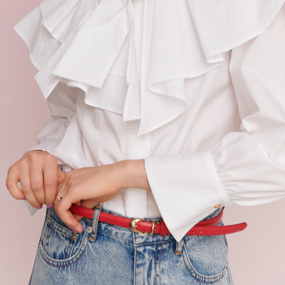 <bell la bell> Women's Skinny Belt / Red