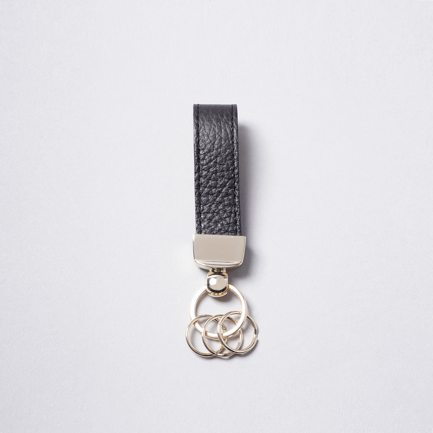 <bell la bell> Italian Leather Key Ring / Greige