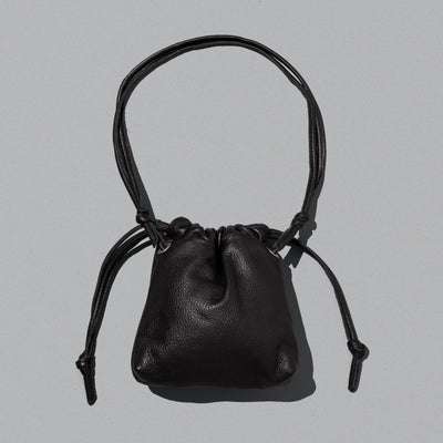 ＜delife＞Drawstring bag/Black