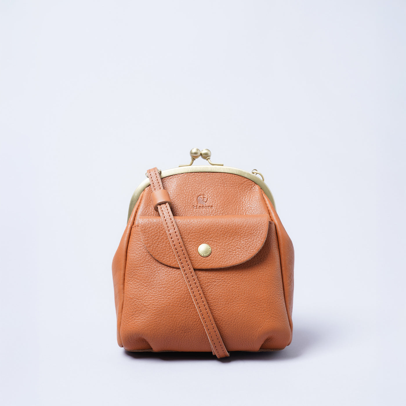 ＜キソラ＞口金タテショルダー/キャメル