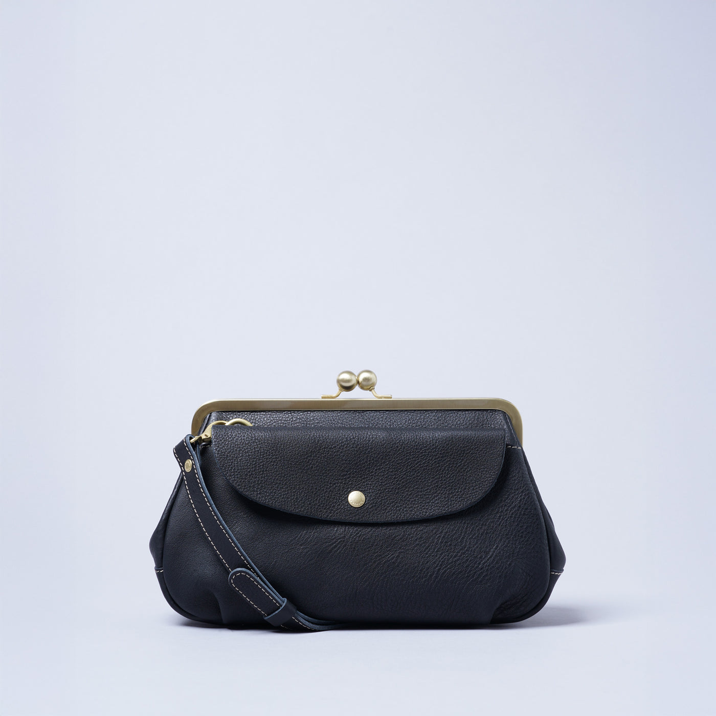 ＜キソラ＞トミー 口金トート ショルダー/BLK (ブラック)