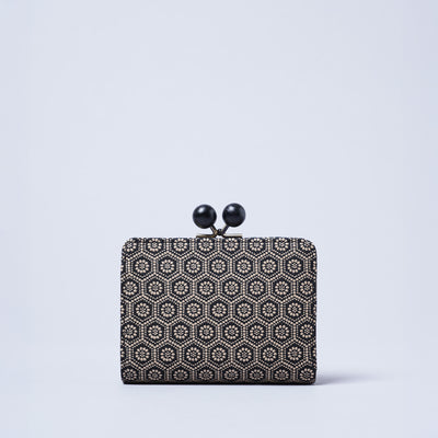 <kissora> Kotoinden Kiss Lock Half Wallet / Hyotan BLK