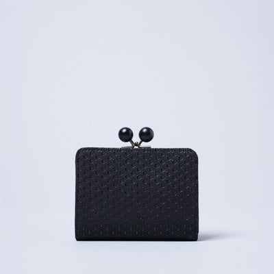 <kissora> Kotoinden Kiss Lock Half Wallet / Hyotan BLK