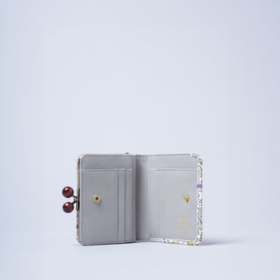 <kissora> Yuzen Bunko Kiss Lock Half Wallet / TOKYO (White)
