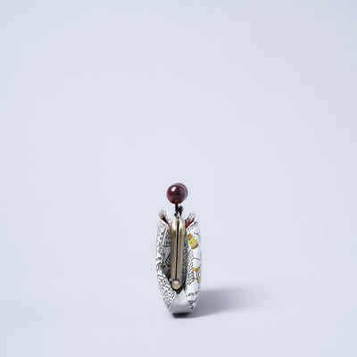 ＜kissora＞友禪文庫 口金迷你錢包/TOKYO（白色）