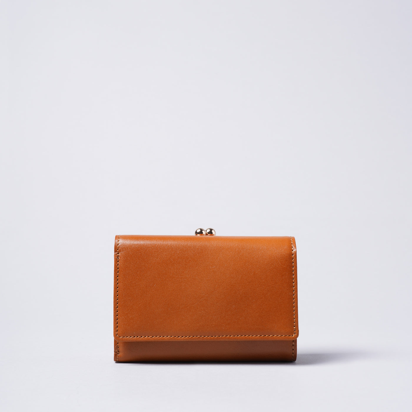 <mic> Kiss Lock Tri-fold Wallet / Camel